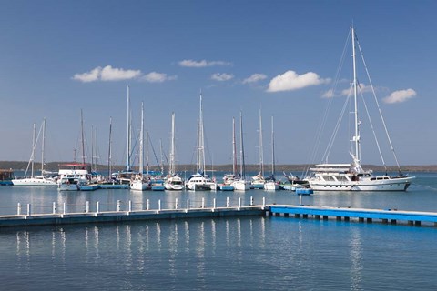 Framed Cuba, Cienfuegos, Punta Gorda, Marina Cienfuegos Print