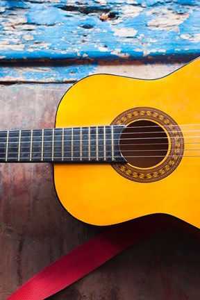 Framed Cuba, Sancti Spiritus, Trinidad, Cuban guitar Print