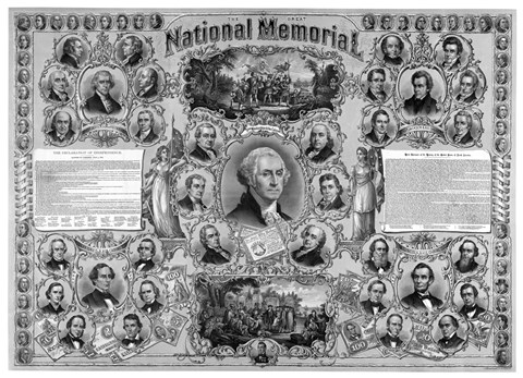 Framed Great Leaders from American History Print