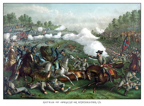 Framed Battle of Opequon Print