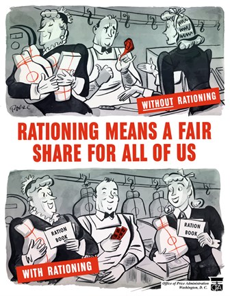 Framed Rationing Means a Fair Share for All of Us Print