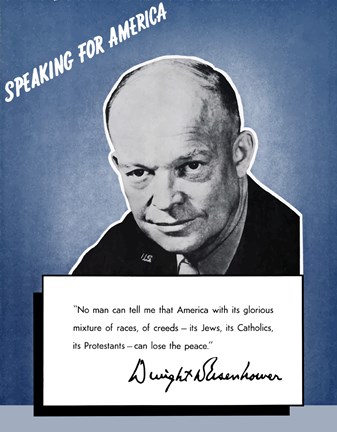 Framed Speaking for America - Dwight Eisenhower Print