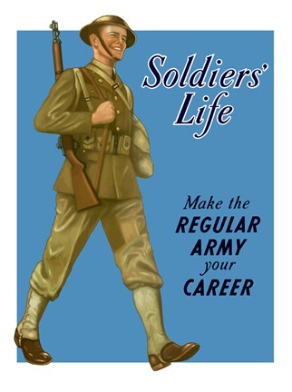 Framed Soldiers&#39; Life Print