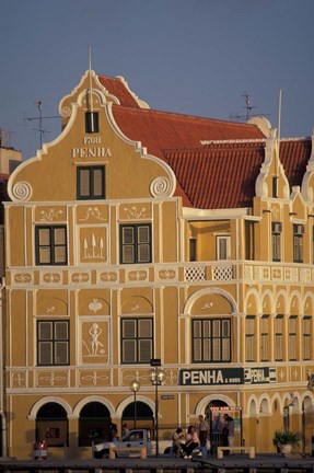 Framed Penha and Sons Building, Willemstad, Curacao, Caribbean Print