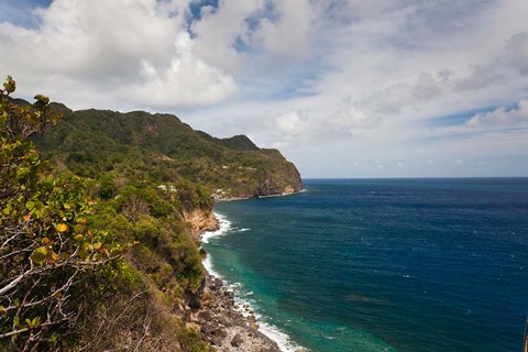 Framed Dominica, Roseau, Grand Bay Coastline Print