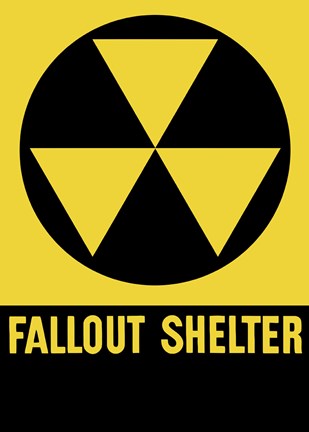 Framed Fallout Shelter Sign Print