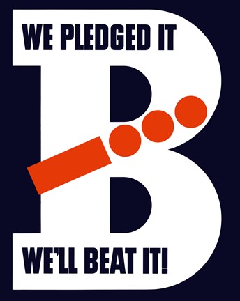 Framed We Pledged It, We&#39;ll Beat It Print