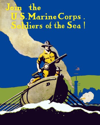 Framed Join the U.S. Marines - Soldiers of the Sea Print
