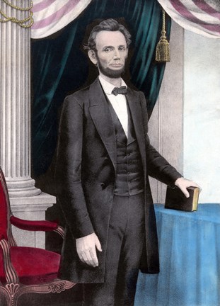 Framed President Abraham Lincoln -Civil War Era (color) Print