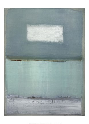 Framed Azure Blue I Print