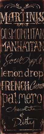 Framed Martinis Print