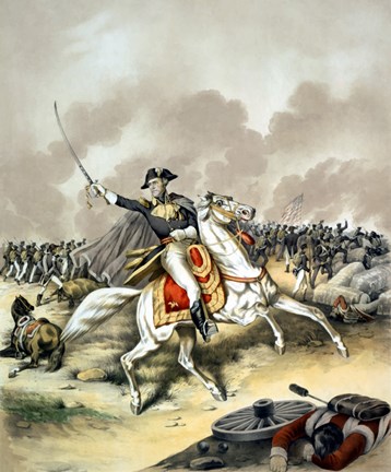 Framed General Andrew Jackson on Horseback Print