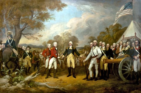 Framed Surrender of British General John Burgoyne Print