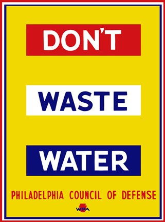 Framed Don&#39;t Waste Water Print