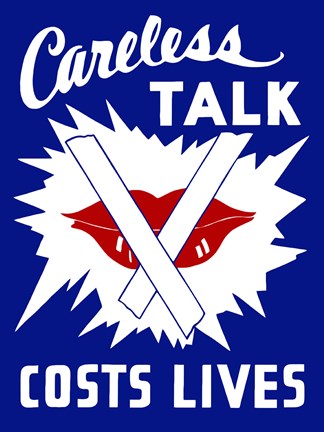 Framed Careless Talk Costs Lives Print