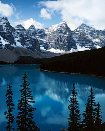 Framed Lake Moraine, Banff National Park, Alberta, Canada Print