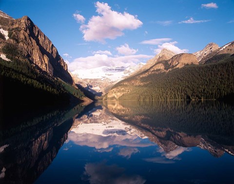 Framed Lake Louise, Mt Victoria, Victoria Glacier, Banff National Park, Alberta, Canada Print