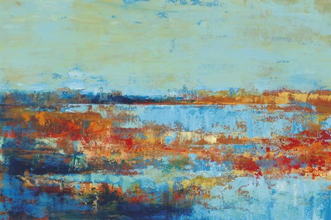 Framed Shoreline Glimmer I Print