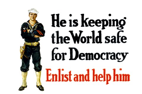 Framed Enlist and Help Him - Navy Sailor Print