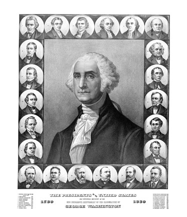 Framed First Twenty Three Presidents of The United States Print