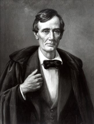 Framed President Abraham Lincoln Wearing Overcoat Print