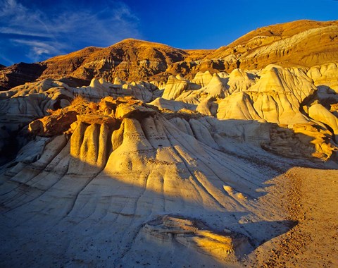 Framed Hoodoo rock formations, Drumheller Alberta, Canada Print
