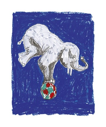 Framed Elephant Balance Print