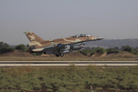 Framed F-16D Barak of the Israeli Air Force taking off Print