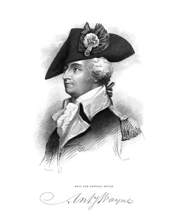 Framed General Anthony Wayne (Revolutionary War) Print