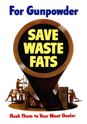 Framed Save Waste Fats for Gunpowder Print