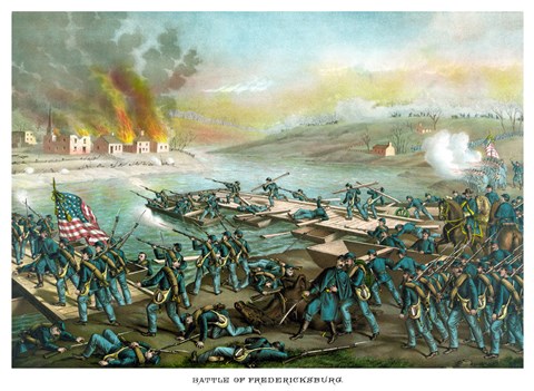 Framed Battle of Fredericksburg Print