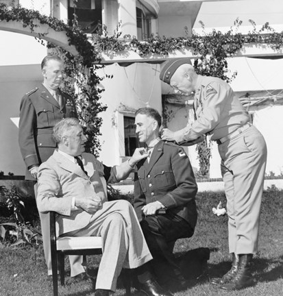 Framed President Franklin Roosevelt Presenting the Medal of Honor Print