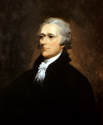 Framed Founding Father Alexander Hamilton Print