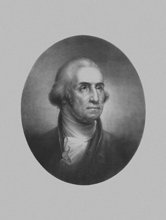 Framed President George Washington (vintage bust) Print