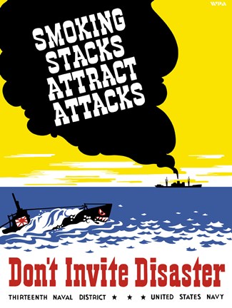 Framed Smoking Stacks Attract Attacks Print