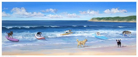 Framed Hot Dogs Surf Print