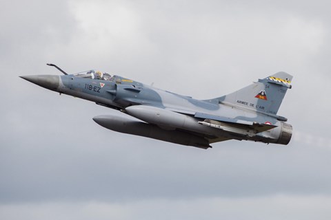 Framed French Air Force Mirage 2000C Fighter Jet Print