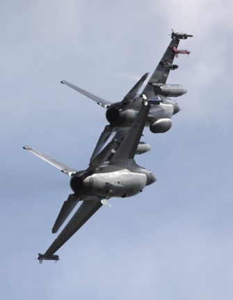 Framed Danish F-16A and F-16B in formation Print