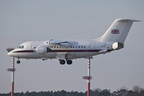 Framed British Aerospace 146 Jet of the Royal Air Force Print