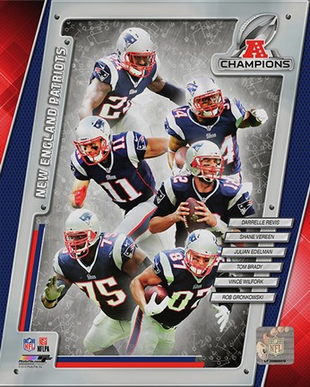 Framed New England Patriots 2014 AFC Champions Team Composite Print