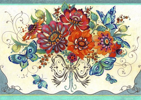 Framed Frilly Floral Print