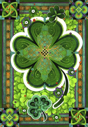 Framed Shamrocks Print