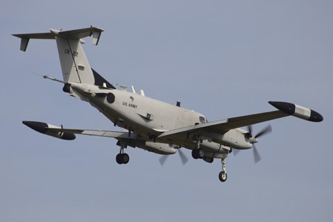 Framed US Army RC-12X Guardrail SIGINT Aircraft Print