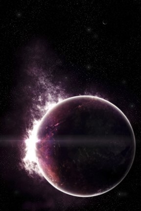 Framed Artist&#39;s Concept of a Completely Ethereal Planet Print