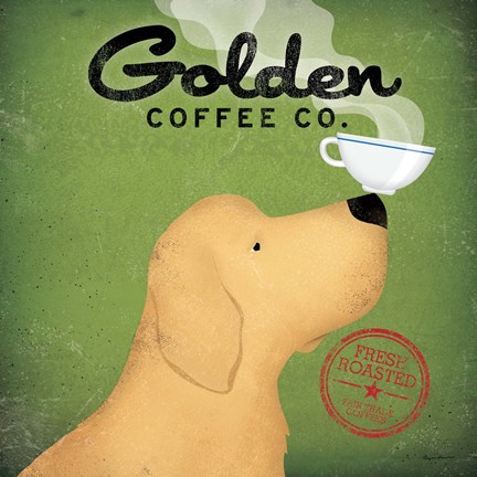 Framed Golden Dog Coffee Co. Print