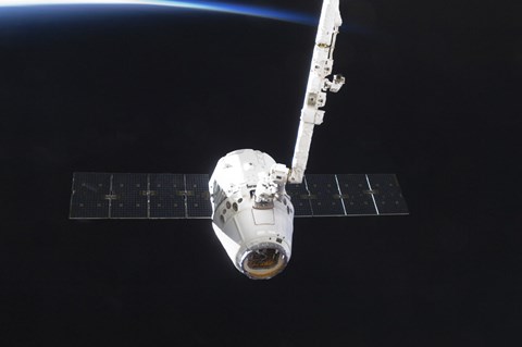 Framed SpaceX Dragon Cargo Craft Prior to Being Released from the Canadarm2 Print