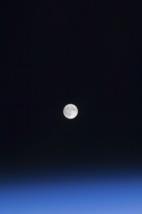 Framed Moon and Earth&#39;s Atmosphere Print