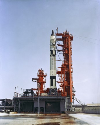 Framed Gemini 5 Spacecraft on its Launch Pad Print