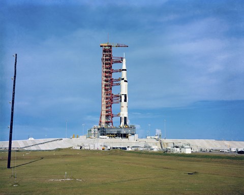 Framed Apollo Saturn 501 Launch Vehicle Mated to the Apollo Spacecraft Print