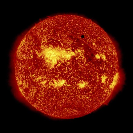 Framed 2012 Transit of Venus moving through the Sun Print